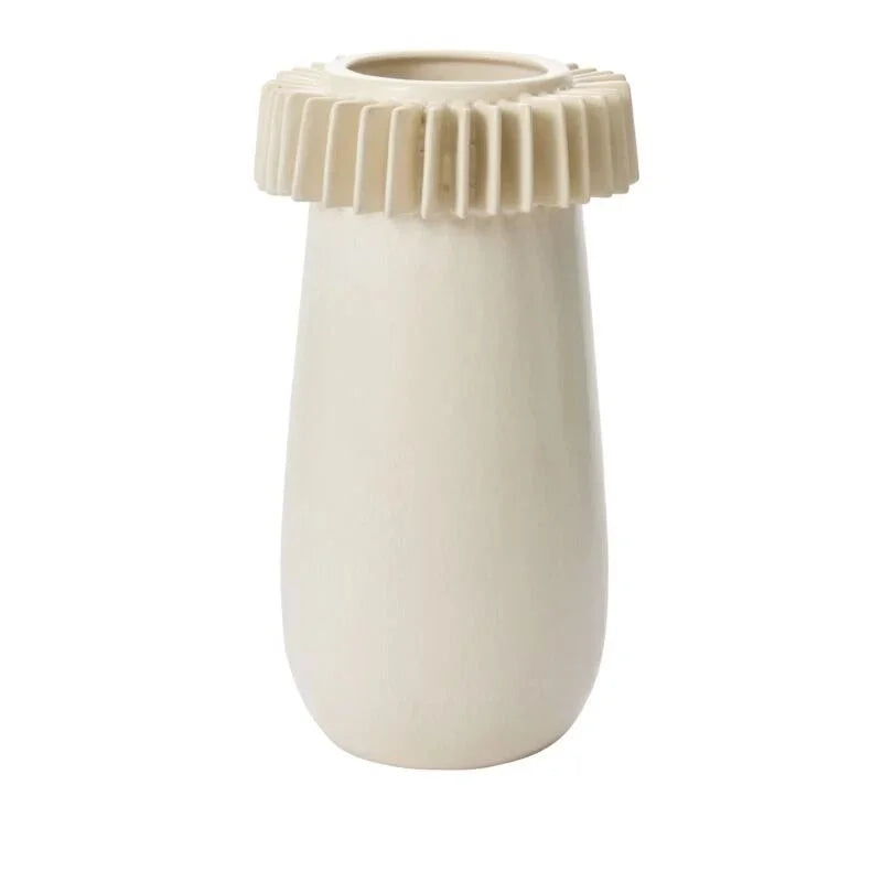 Bolero Ceramic Ribbed Vase